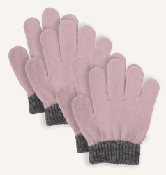 Lindberg Sundsvall Wool Glove 2-Pack - Pink/Anthracite