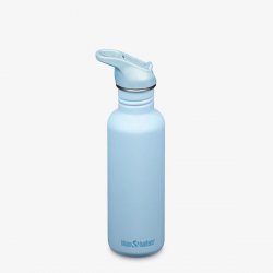 Klean Kanteen Classic 800ml med Flip Seal Sportkork och sugrör - Clear Sky