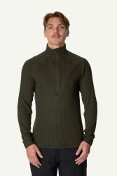 Houdini Ms Pace Flow Half Zip - Green Illusion