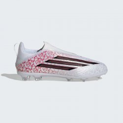 Adidas F50 League LAMINE YAMAL Laceless FG/MG Junior - Cloud White / Core Black / Lucid Red