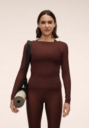 Casall Delight Drapey Long Sleeve - Dark Brown