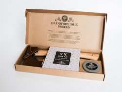 Gränsfors Vildmarksyxa och Bryne i presentkartong