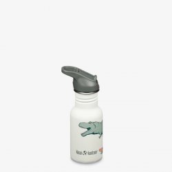 Klean Kanteen Kid's Classic 355ml med Flip Seal Sportkork och sugrör - Dino Skate