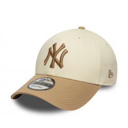 New Era 9Forty New York Yankees MLB Colour Block Cap - Cream