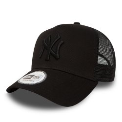 New Era A-Frame Clean Trucker New York Yankees Cap - Black/Black