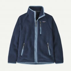 Patagonia Kids Retro Pile Jacket - New Navy / Light Plume Grey