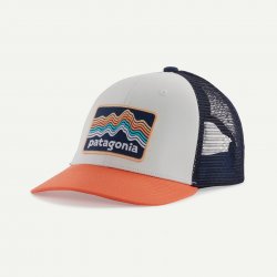 Patagonia Kids Trucker Hat - Ridge Rise Stripe Coho Coral