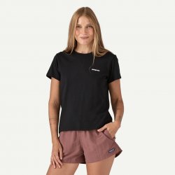 Patagonia Women's P-6 Logo Responsibili-Tee - Black