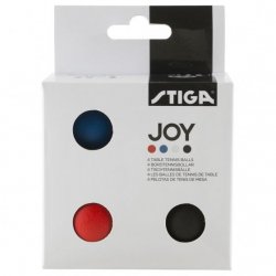 Stiga Ball Joy 4-pack - Red/Blue/White/Black