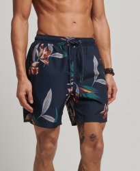 Superdry Hawaiian Recycled Swim Shorts - Dark Navy Hawaiian
