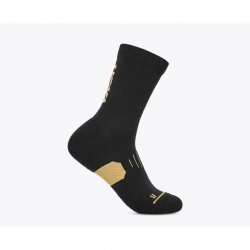 Hoka U GPX Crew Run Sock - Black / Gold