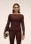 Casall Delight Drapey Long Sleeve - Dark Brown