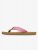 Roxy Junior RG Porto Raffia Flip-Flops - Pink / Raspberry