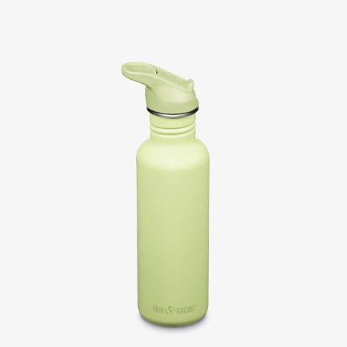 Klean Kanteen Classic 800ml med Flip Seal Sportkork och sugrör - Shadow Lime