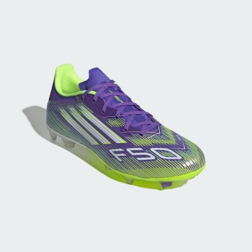Adidas F50 League Firm/Multi-Ground Fotbollsskor Senior - Purple Rush / Cloud White / Lucid Lemon