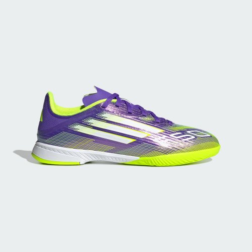 Adidas F50 League Inomhusfotbollsskor Junior - Purple Rush / Cloud White / Lucid Lemon