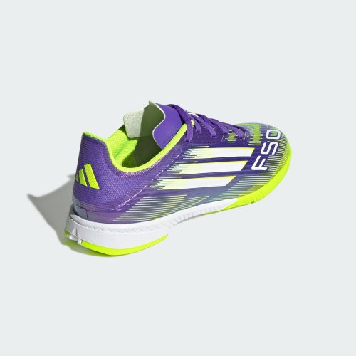 Adidas F50 League Inomhusfotbollsskor Junior - Purple Rush / Cloud White / Lucid Lemon
