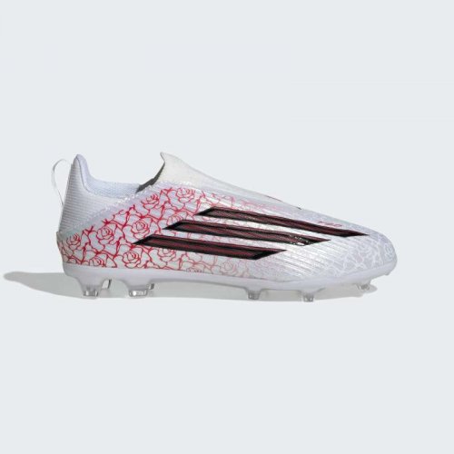 Adidas F50 League LAMINE YAMAL Laceless FG/MG Junior - Cloud White / Core Black / Lucid Red