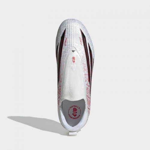 Adidas F50 League LAMINE YAMAL Laceless FG/MG Junior - Cloud White / Core Black / Lucid Red