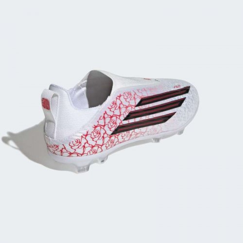Adidas F50 League LAMINE YAMAL Laceless FG/MG Junior - Cloud White / Core Black / Lucid Red