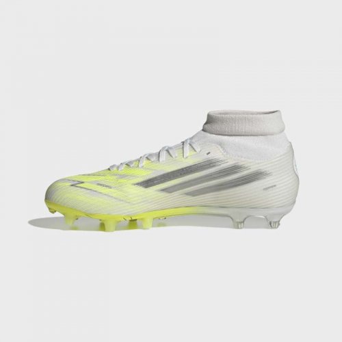 Adidas F50 Sparkfusion League FG/AG Junior - Cloud White / Iron Metallic / Hi-Res Yellow