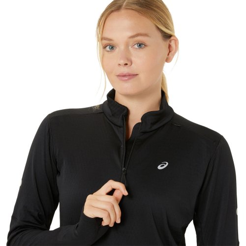 Asics Women's Road Winter 1/2 Zip Mid Layer - Performance Black