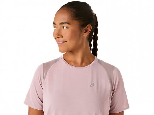 Asics Women's Road Seamless Short Sleeve Top - Morganite / Crystal Pink