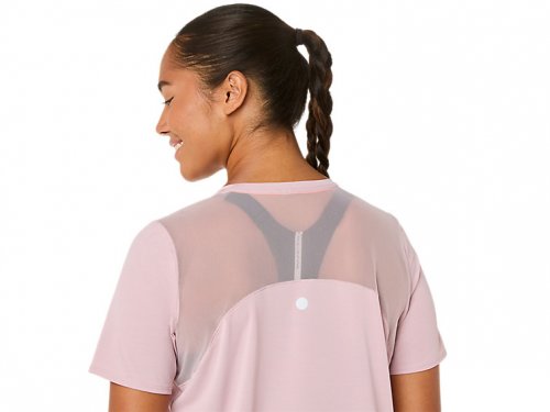 Asics Women's Road Seamless Short Sleeve Top - Morganite / Crystal Pink