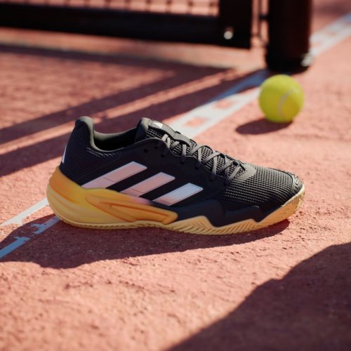 Adidas Barricade 13 Men Clay - Aurora Black Zero Metalic/Spark Orange