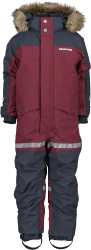 Didriksons Bjärven Kids Coverall - Rusty Wine