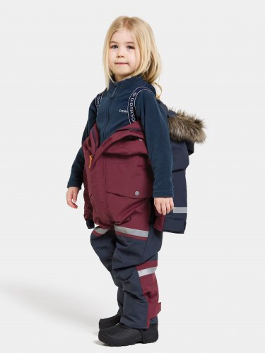 Didriksons Bjärven Kids Coverall - Rusty Wine