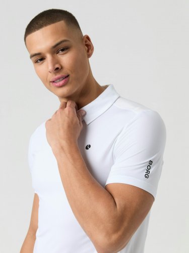 Björn Borg Ace Mesh Panel Polo Shirt - White