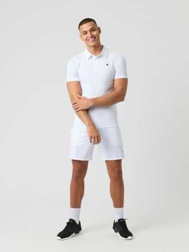 Björn Borg Ace Mesh Panel Polo Shirt - White