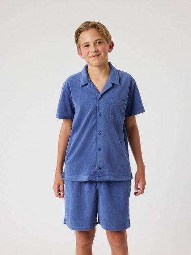 Björn Borg Boys Borg Toweling Pool Shirt - Coastal Fjord