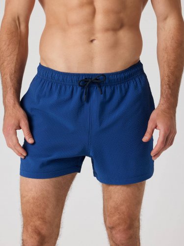 Björn Borg Men's Borg Seersucker Swim Shorts - Searstripe 4 / Blue