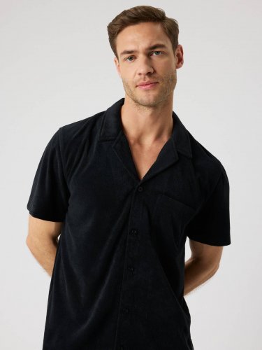 Björn Borg Toweling Pool Shirt - Black