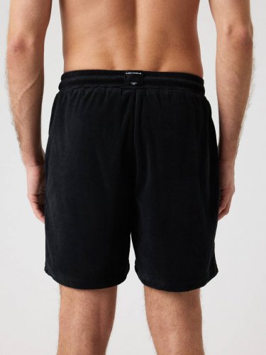 Björn Borg Men's Toweling Pool Shorts - Black Beauty