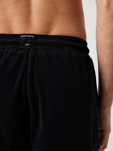 Björn Borg Men's Toweling Pool Shorts - Black Beauty