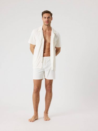 Björn Borg Men's Toweling Pool Shorts - Tofu
