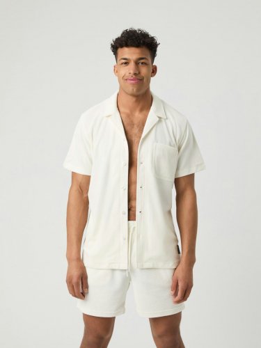 Björn Borg Toweling Pool Shirt - Egret