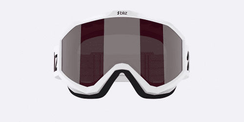Bliz Liner Ski Goggles - White / Black Logo / Pink / Silver Mirror