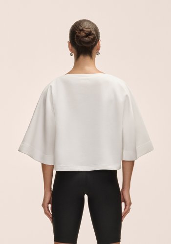 Casall Aria Cropped Boatneck - White