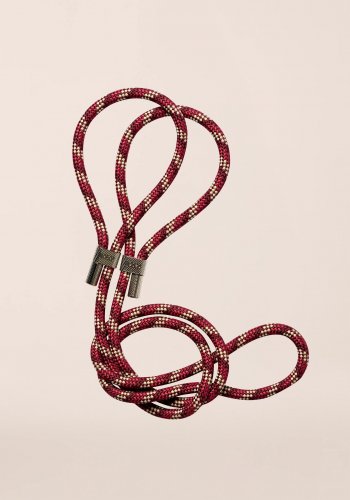 Casall Braided Yoga Carry Strap - Rasberry / Beige