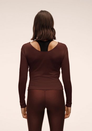 Casall Delight Drapey Long Sleeve - Dark Brown