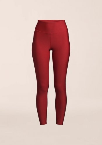 Casall Graphic High Waist Tights - Maroon Red