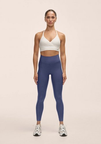 Casall Graphic High Waist Tights - Blue Shadow