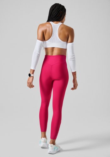Casall Graphic High Waist Tights - Punch Pink