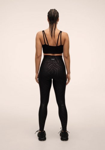Casall Heat Printed High Waist Tights - Zebra Black