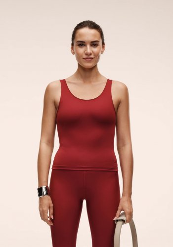 Casall Scoop Tank - Maroon Red