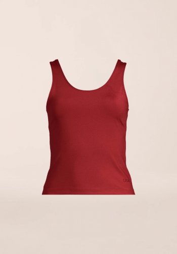 Casall Scoop Tank - Maroon Red